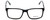 Front View of Big&Tall Designer Blue Light Block Glasses 14 Square Black Crystal Acetate 58mm