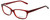 Profile View of Ecru Designer Blue Light Block Glasses Beck-005 Red 53mm Unisex Rectangle 53mm