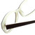 Close Up View of Ecru Designer Blue Light Blocking Glasses Bowie-002 in Brown 50mm Cateye 50mm