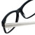 Close Up View of Ecru Designer Blue Light Blocking Glasses Collins-036 in Black 53mm Square 53mm