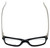 Top View of Ecru Designer Blue Light Blocking Glasses Collins-036 in Black 53mm Square 53mm