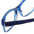 Close Up View of Ecru Designer Blue Light Blocking Glasses Collins-038 in Blue 53mm Square 53mm