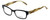 Profile View of Ecru Designer Blue Light Blocking EyeGlasses Stefani-028 in Ink 50mm Unisex 50mm