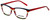 Profile View of Marie Claire Designer Blue Light Blocking Glasses MC6220-SRE in Stripe Red 53mm