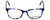 Front View of Marie Claire Designer Blue Light Blocking Glasses MC6237-BLB in Blue Black 47mm