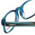 Close Up View of Lucky Brand Designer Blue Light Blocking Glasses Dynamo-Aqua in Aqua 45mm Oval