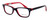 Profile View of Ernest Hemingway Designer Blue Light Blocking Glasses H4617 in Black-Red 52mm