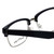 Close Up View of Ernest Hemingway Designer Blue Light Block Glasses H4828 Matte Black Silver 53mm