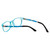 Top View of NY Eye Enhance Kids Designer Blue Light Glasses EN4132 46mm Crystal Blue/Black