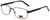 Profile View of Gotham Style Designer Progressive Lens Blue Light Glasses GS14 in Brown 59mm