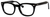Profile View of Ernest Hemingway H4668 Round Progressive Blue Light Glasses in Shiny Black 48 mm