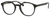Profile View of Ernest Hemingway H4826 Round Progressive Blue Light Glasses in Shiny Black 50 mm
