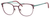 Profile View of Ernest Hemingway H4832 Womens Progressive Blue Light Glasses Burgundy/Teal 49 mm