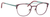 Front View of Ernest Hemingway H4832 Womens Progressive Blue Light Glasses Burgundy/Teal 49 mm