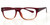 Profile View of Calabria Soho/Vivid 1007 Designer Progressive Blue Light Glasses Burgundy Pink