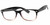 Profile View of Calabria Soho by Vivid 1011 Designer Progressive Blue Light Glasses Black Grey