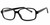 Profile View of Calabria Soho by Vivid 97 Designer Progressive Lens Blue Light Glasses in Black