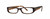 Profile View of Calabria Vivid 665 Designer Progressive Lens Blue Light Glasses Brown Rectangle