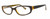 Profile View of Calabria Vivid 725 Designer Progressive Lens Blue Light Glasses in Brown Leopard