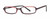 Profile View of Calabria Vivid 733 Designer Progressive Lens Blue Light Glasses in Black Red