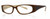 Profile View of Calabria Vivid 737 Designer Progressive Lens Blue Light Glasses Mocha Women Oval