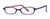 Profile View of Calabria Vivid 739 Designer Progressive Lens Blue Light Glasses Purple Rectangle