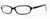 Profile View of Calabria Vivid 743 Designer Progressive Lens Blue Light Glasses in Black White