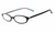 Profile View of Calabria Vivid 750 Designer Progressive Lens Blue Light Glasses in Black Blue