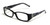 Profile View of Calabria Viv 4018 Designer Progressive Lens Blue Light Glasses in Black Marble