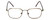 Front View of FlexPlus Designer Progressive Blue Light Glasses Model 60 Ant-Gold-Amber 51mm