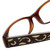 Close Up View of Calabria Designer Progressive Lens Blue Light Glasses 854 Toasted Caramel Oval