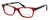Profile View of Ernest Hemingway Designer Progressive Blue Light Glasses H4617 in Red-Black 48mm