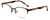 Profile View of Lucky Brand Designer Progressive Blue Light Glasses D105-Brown in Brown 53mm