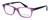 Profile View of Ernest Hemingway Designer Blue Light Glasses H4617 (Small) in Purple-Black 48mm