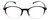 Front View of Calabria R770 Neck Hanging Designer Blue Light Blocking Glasses Oval Black 57 mm