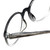 Close Up View of Calabria R770 Neck Hanging Designer Blue Light Blocking Glasses Oval Black 57 mm