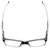 Top View of Calabria R125 Designer Blue Light Blocking Glasses Black Acetate Rectangle 53 mm