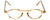 Front View of Calabria 4365 Oval Designer Blue Light Blocking Glasses in Champagne Gold 42 mm