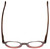 Top View of Calabria Elite Designer Progressive Blue Light Glasses Hexagon R207 46 mm in Red