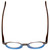 Top View of Calabria Elite Designer Blue Light Block Glasses Hexagon Round R207 46mm in Blue