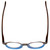 Top View of Calabria Elite Designer Progressive Blue Light Glasses Hexagon R207 46mm in Blue