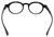 Close Up View of Calabria Elite Designer Blue Light Blocking Glasses R217 Professor 46mm in Black