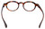 Close Up View of Calabria Elite Designer Blue Light Glasses R217 Professor Type 46 mm in Tortoise