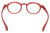 Close Up View of Calabria Elite Designer Blue Light Blocking Glasses R217 Professor 46 mm in Pink