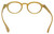 Close Up View of Calabria Elite Progressive Blue Light Glasses R217 Professor Type 46mm in Yellow