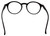 Close Up View of Calabria Elite Lady Designer Blue Light Blocking Glasses ZT1662 Round Black 48mm