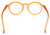 Close Up View of Calabria Elite Lady Designer Blue Light Blocking Glasses ZT1662 in Orange 48 mm