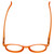 Top View of Calabria Elite Lady Designer Blue Light Blocking Glasses ZT1662 in Orange 48 mm