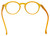 Close Up View of Calabria Elite Lady Designer Blue Light Blocking Glasses ZT1662 in Yellow 48 mm