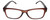 Front View of Calabria Morgan Rectangle Designer Blue Light Block Glasses 52 mm in Brown Frost